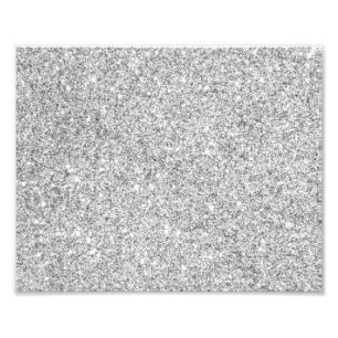 Elegant Silver Glitter Photo Print
