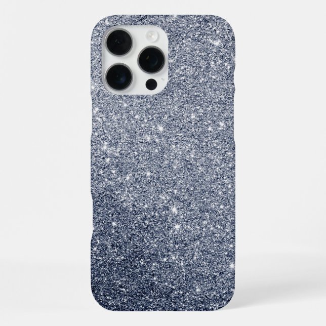 Elegant Silver Glitter Stylish Background          iPhone Case (Back)
