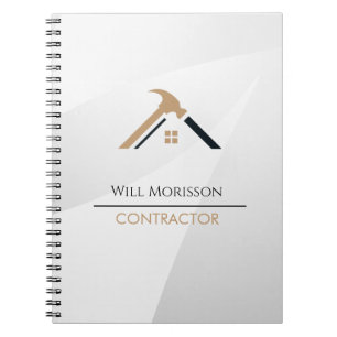 Elegant Silver & Golden Home Repair Real Estate Notebook