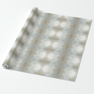 Elegant Silver Grey Festive Chic Pattern Wrapping Paper
