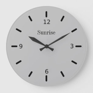 Elegant Silver Grey Large Clock