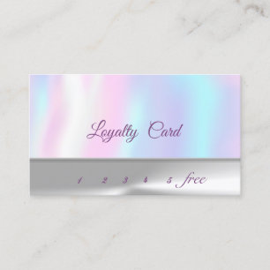 Elegant Silver,Holographic Loyalty Card
