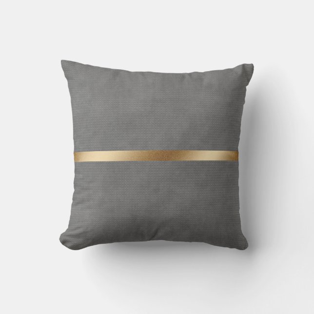 Elegant Silver Leather Cushion (Front)