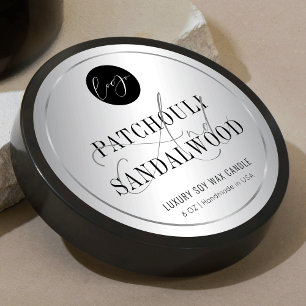 Elegant Silver Logo Business Packaging Product Classic Round Sticker