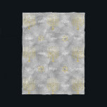 Elegant Silver Menorahs Fleece Blanket<br><div class="desc">"Elegant Silver Menorahs" Fleece Blanket/Small Design can also be added to blanket sizes, medium and large. Size: Fleece Blanket, 30"x40" It’s hard to cuddle by yourself. But with these fully customisable comfy fleece blankets, you won’t have to anymore. Customise the entire front panel and wrap yourself in personalised plush luxury....</div>