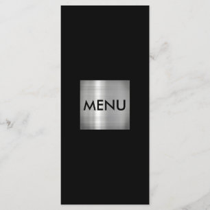 Elegant Silver Menue Chic Menu