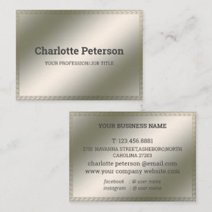 Elegant Silver Metallic Background Business Card