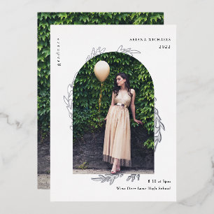 Elegant Silver Photo Graduation