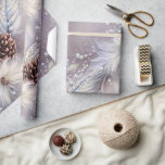 Elegant Silver & Pine Beaded Christmas Floral Wrapping Paper<br><div class="desc">Give your recipients your best. Use this lovely, sophisticated, "jewelled" with no actual glitter, foil, or beading, high-quality gift wrap with a grid back for easy cutting. You'll appreciate the ease of use and your recipients will love its elegant beauty. Good for all occasions and holidays, very versatile. Thanks for...</div>