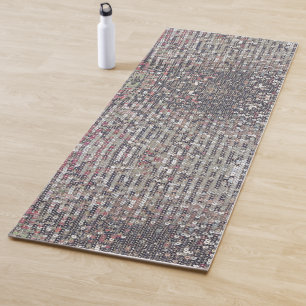 Elegant silver pink girly glitter sequins  yoga mat