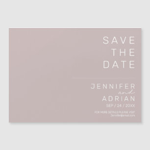 Elegant  Silver Pink Minimal ﻿Modern Save The Date