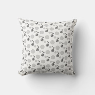Elegant Silver Polka Dots Cushion