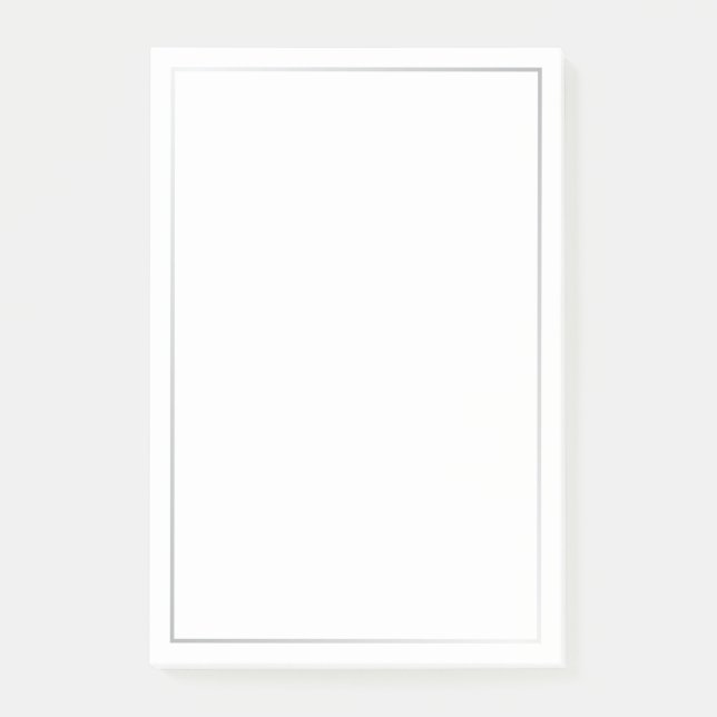 Elegant Silver Post-it Notes (Front)