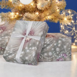 Elegant Silver & Red Bead Pearl Christmas Floral Wrapping Paper<br><div class="desc">Give your recipients your best. Use this lovely, sophisticated, "jewelled" with no actual glitter, foil, or beading, high-quality gift wrap with a grid back for easy cutting. You'll appreciate the ease of use and your recipients will love its elegant beauty. Good for all occasions and holidays, very versatile. Thanks for...</div>