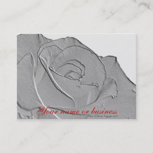 Elegant Silver Rose Business Card