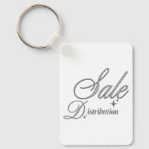 Elegant Silver Script Professional Keyring
