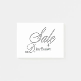 Elegant Silver Script Professional Post-it Notes