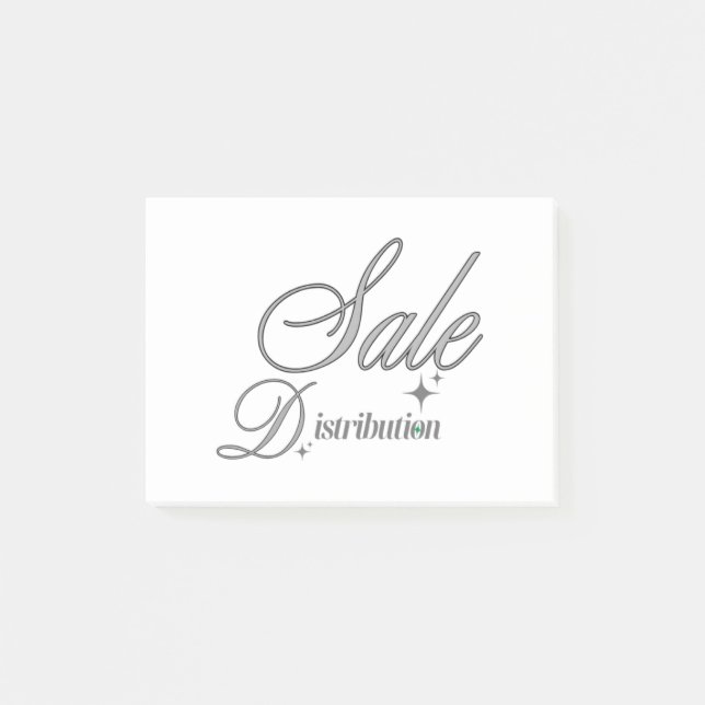 Elegant Silver Script Professional Post-it Notes (Front)