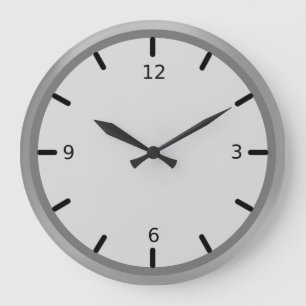 Elegant Silver Shades Large Clock