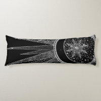 Elegant Silver Sun Moon Mandala Black Design