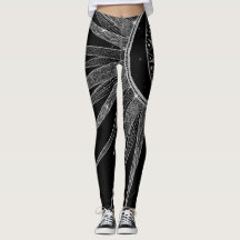 Elegant Silver Sun Moon Mandala Black Design