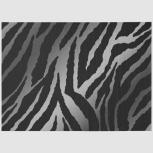 Elegant Silver Tiger Tissue Paper