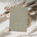Elegant Silver & White Modern Wedding Invitation<br><div class="desc">Designed to coordinate with for the «Modern Classic» Wedding Invitation Collection. To change details,  click «Personalise». View the collection link on this page to see all of the matching items in this beautiful design or see the collection here: https://bit.ly/3H2bCfh</div>