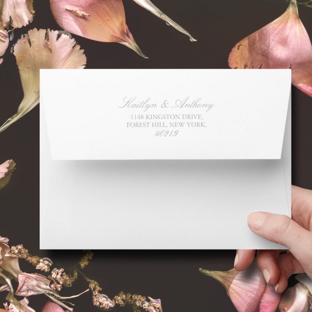 Elegant Silver & White Wedding Envelope (Creator Uploaded)