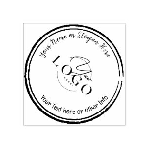 ELEGANT & SIMLPY   Custom Business Logo Rubber Stamp