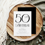 Elegant Simple 50th Birthday Party Invitation<br><div class="desc">Elegant Simple 50th Birthday Party Invitation</div>