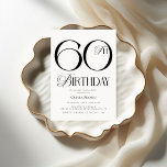Elegant Simple 60th Birthday Party Invitation<br><div class="desc">Elegant Simple 60th Birthday Party Invitation</div>