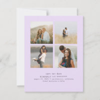 Elegant Simple and Cute Four Photos Save the Date