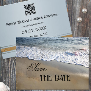 Elegant Simple Beach Save the Date Card