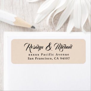 Elegant Simple Beige Return Address Labels