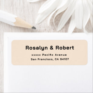 Elegant Simple Beige Return Address Labels