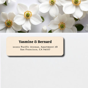 Elegant Simple Beige Wedding Return Address
