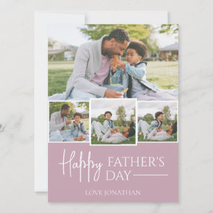 Elegant Simple Best Dad Ever Fathers Day Photo Holiday Card