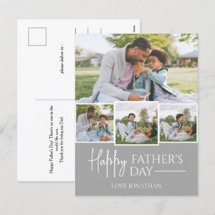 Elegant Simple Best Dad Ever Fathers Day Photo Holiday Postcard