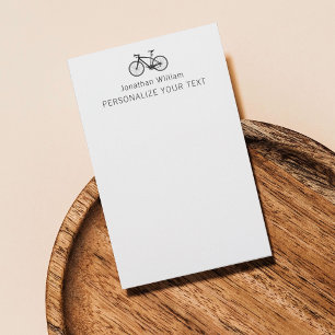 Elegant Simple Bicycle Retro Personal Stationery