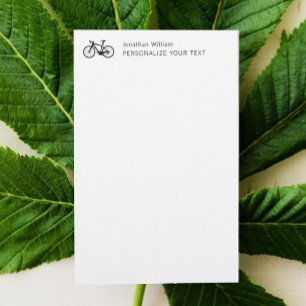 Elegant Simple Bicycle Retro Personal Stationery