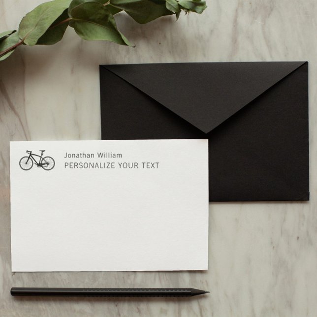Elegant Simple Bicycle Retro Personal Stationery (Creator Uploaded)