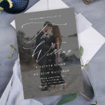 Elegant Simple Black and White Wedding Magnetic Invitation<br><div class="desc">An Elegant Simple Black and White Wedding Invitation featuring modern script and classic text. The back is magnetic. Click the edit button to customise this design.</div>