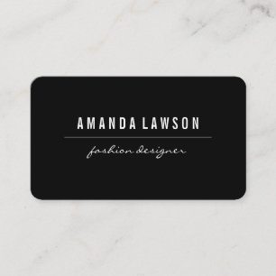Elegant Simple Black Business Card