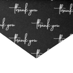 Elegant Simple Black Thank You Small Business Tissue Paper