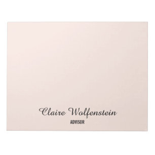 Elegant Simple Blush Pink Personalised Script Notepad