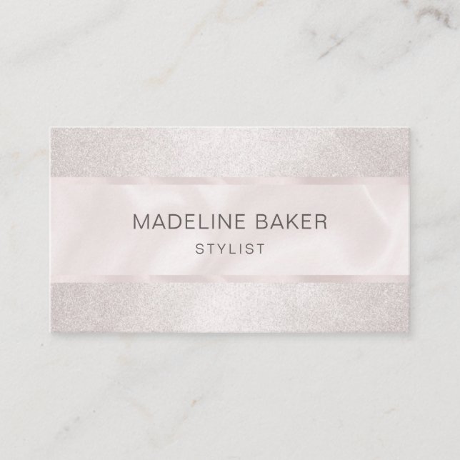 Elegant Simple Blush Pink Professional Minimalist Business Card (Front)