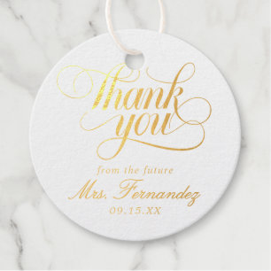 Elegant Simple Bridal Shower  Favour Tags