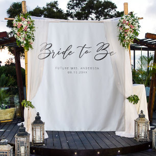 Elegant Simple Bride to Be Bridal Shower Tapestry