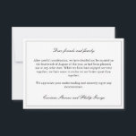 Elegant Simple Broken Engagement Cancelled Wedding Invitation<br><div class="desc">Elegant and minimalist wedding cancellation announcement to inform your guests that the wedding will no longer happen with elegant black fonts against a white background. Broken engagement announcement in a simple,  elegant design.</div>