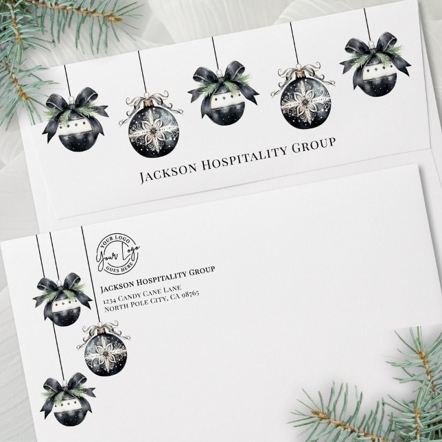 Elegant Simple Business Logo Holiday Envelope (Elegant Simple Business Logo Holiday Envelope)